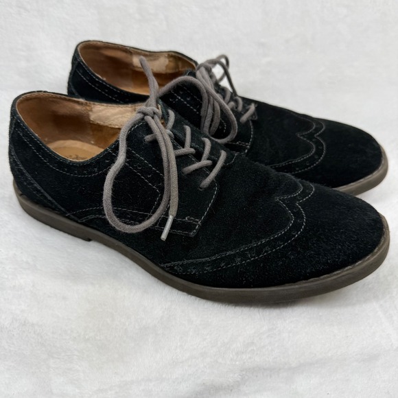 Marc Anthony Other - Marc Anthony Mens 8 Black Suede‎ Wingtip Oxford Dress Shoes MAKIPLINGBLACK